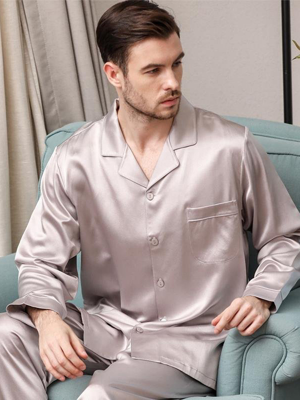 30 Momme Luxury Mens Silk Pajamas