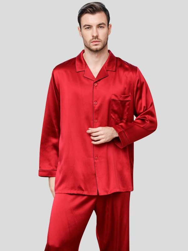 30 Momme Luxury Mens Silk Pajamas